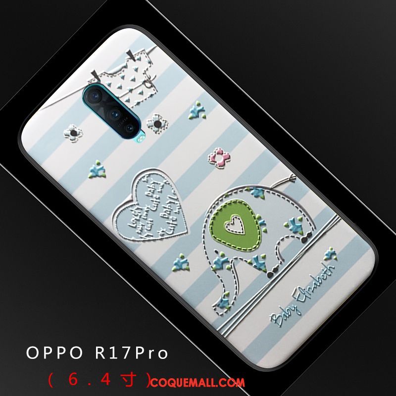 Étui Oppo R17 Pro Silicone Tout Compris Charmant, Coque Oppo R17 Pro Frais Gaufrage