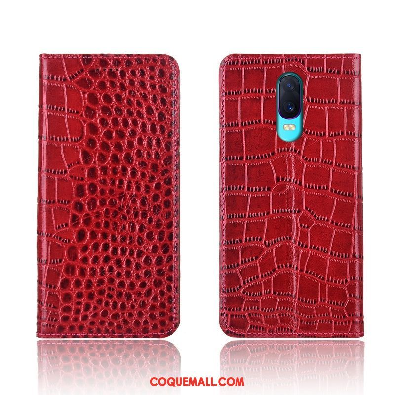 Étui Oppo R17 Protection Étui En Cuir Rouge, Coque Oppo R17 Silicone Incassable