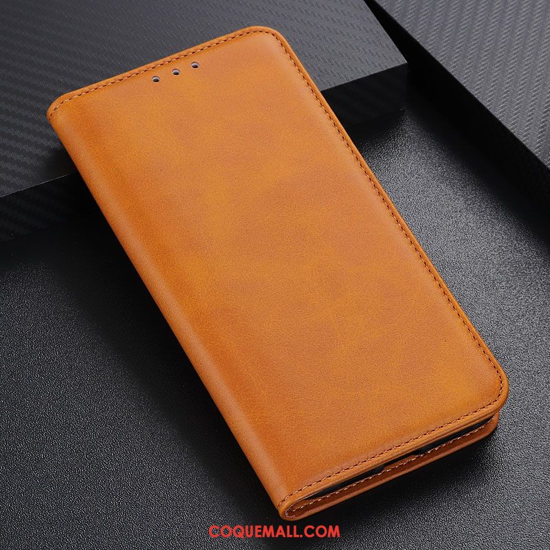 Étui Oppo Reno 10x Zoom En Cuir Protection Jaune, Coque Oppo Reno 10x Zoom Portefeuille Téléphone Portable