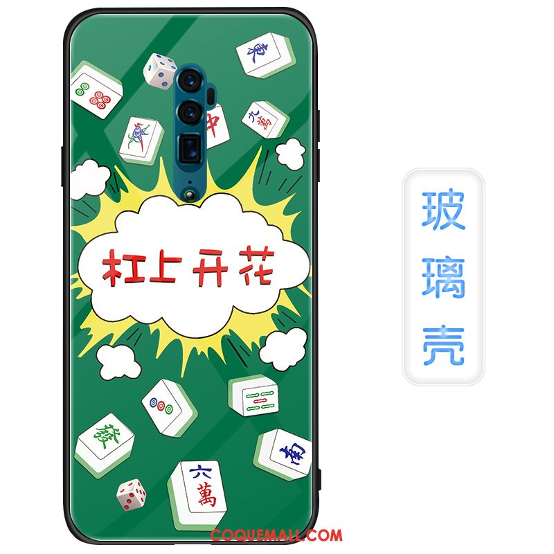 Étui Oppo Reno 10x Zoom Téléphone Portable Personnalité Vert, Coque Oppo Reno 10x Zoom Amoureux Fluide Doux