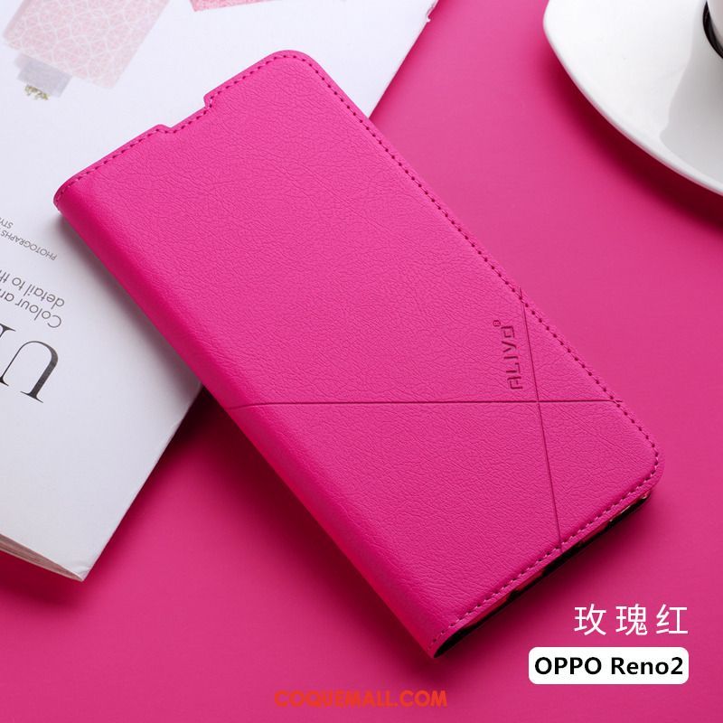 Étui Oppo Reno 2 Tout Compris En Cuir Mode, Coque Oppo Reno 2 Téléphone Portable Personnalité