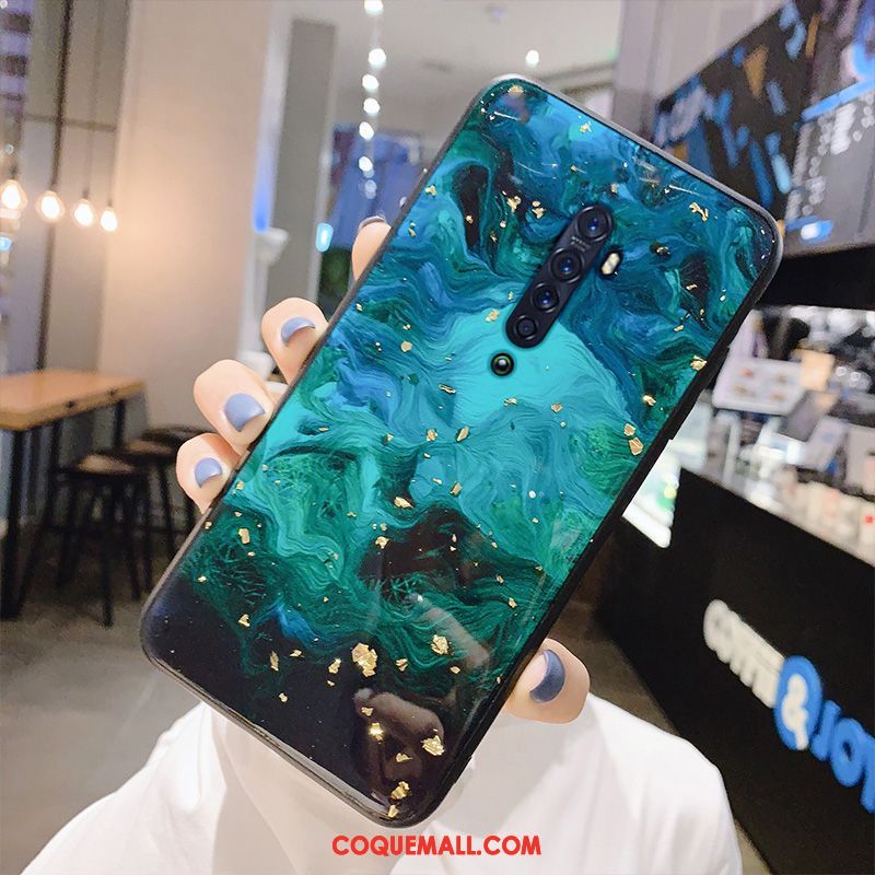 Étui Oppo Reno 2 Tout Compris Support Vert, Coque Oppo Reno 2 Marque De Tendance Fluide Doux