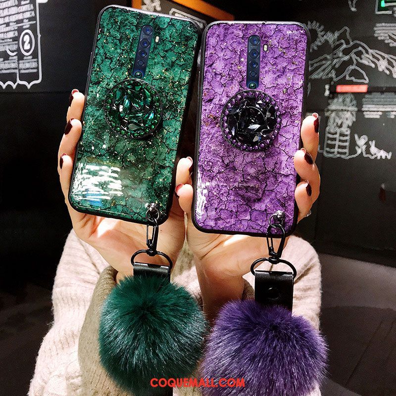 Étui Oppo Reno 2 Z Protection Incassable Silicone, Coque Oppo Reno 2 Z Violet Téléphone Portable