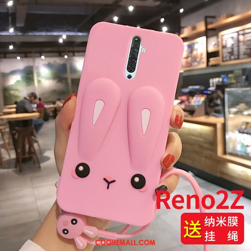 Étui Oppo Reno 2 Z Tout Compris Net Rouge Personnalité, Coque Oppo Reno 2 Z Fluide Doux Ornements Suspendus