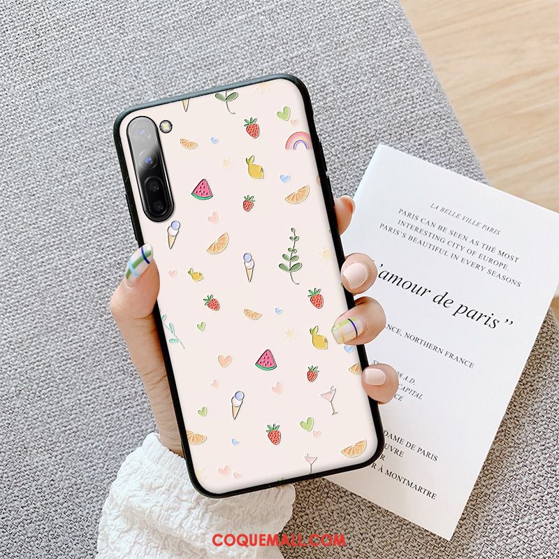 Étui Oppo Reno 3 Gaufrage Téléphone Portable Protection, Coque Oppo Reno 3 Personnalité Rose