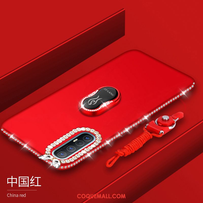 Étui Oppo Reno 3 Pro Légère Rouge Téléphone Portable, Coque Oppo Reno 3 Pro Fluide Doux Incassable
