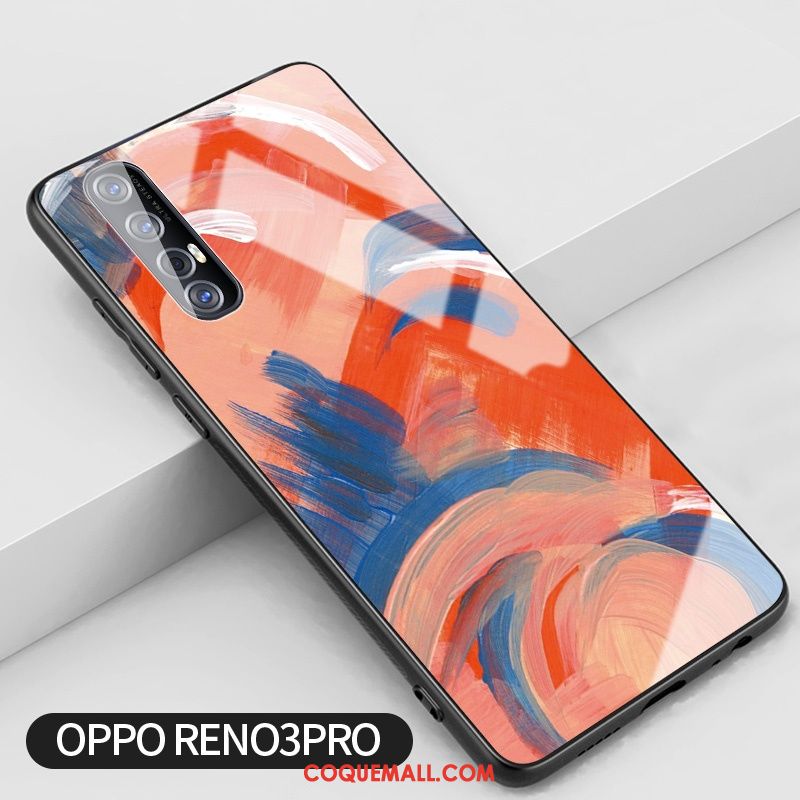 Étui Oppo Reno 3 Pro Téléphone Portable Protection Créatif, Coque Oppo Reno 3 Pro Silicone Rouge