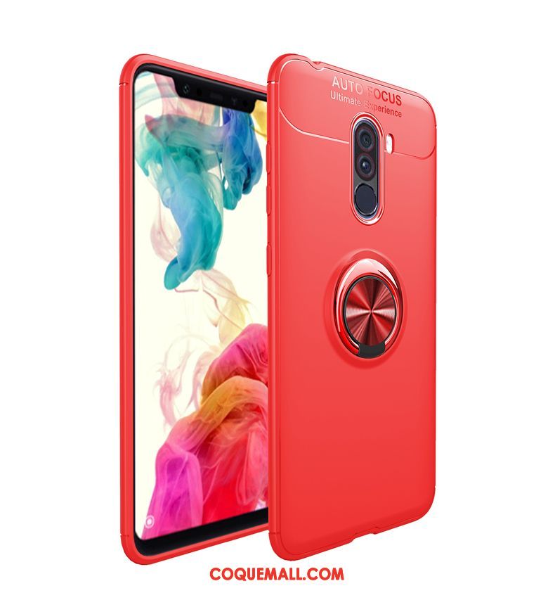 Étui Pocophone F1 Petit Nouveau Rouge, Coque Pocophone F1 Fluide Doux Téléphone Portable Beige