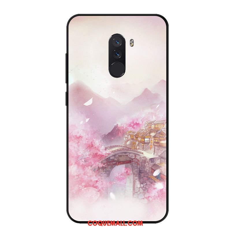 Étui Pocophone F1 Rose Protection Tout Compris, Coque Pocophone F1 Téléphone Portable Créatif Beige