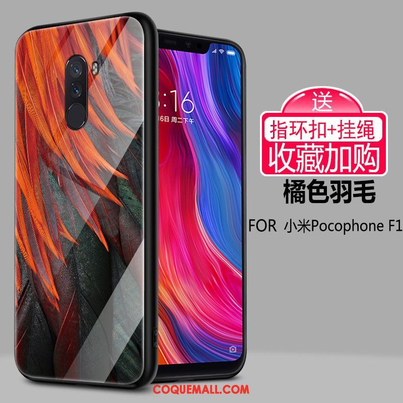 Étui Pocophone F1 Tout Compris Beau Téléphone Portable, Coque Pocophone F1 Difficile Silicone Beige