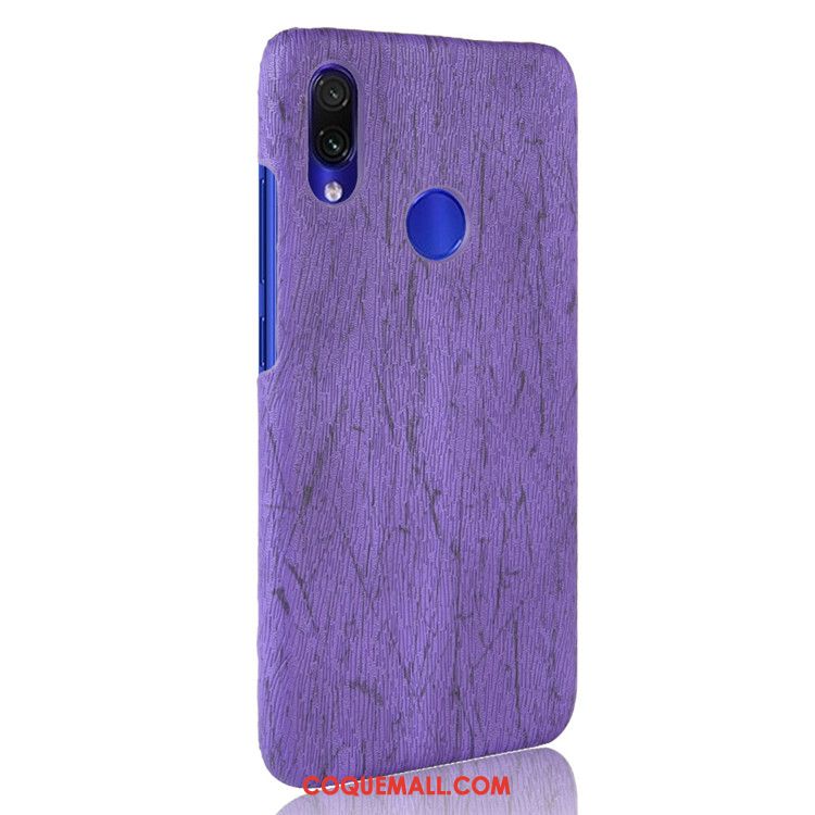 Étui Redmi 7 Protection Grain De Bois Téléphone Portable, Coque Redmi 7 Qualité Violet Beige
