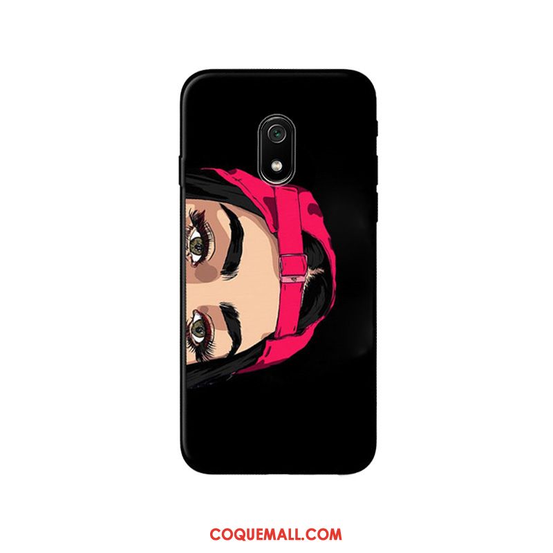 Étui Redmi 8a Noir Amoureux Rouge, Coque Redmi 8a Silicone Tout Compris Beige