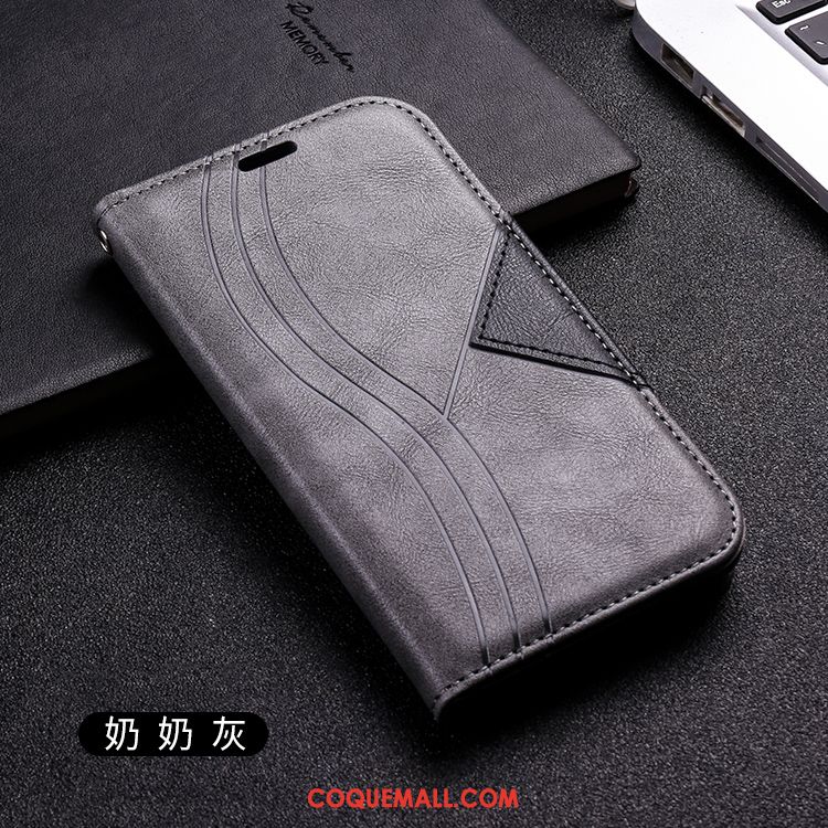 Étui Redmi 9 Luxe Gris Tendance, Coque Redmi 9 Fluide Doux Incassable Beige