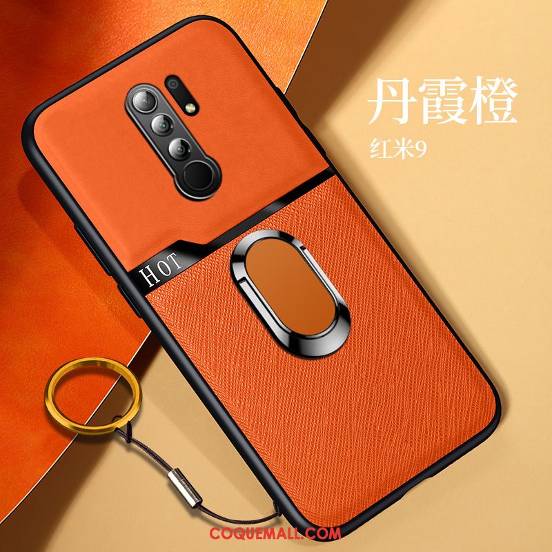 Étui Redmi 9 Petit Anneau Incassable, Coque Redmi 9 Très Mince Silicone Beige