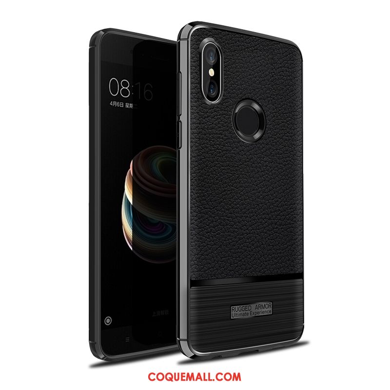 Étui Redmi Note 6 Pro Fluide Doux Rouge Incassable, Coque Redmi Note 6 Pro Personnalité Noir Beige