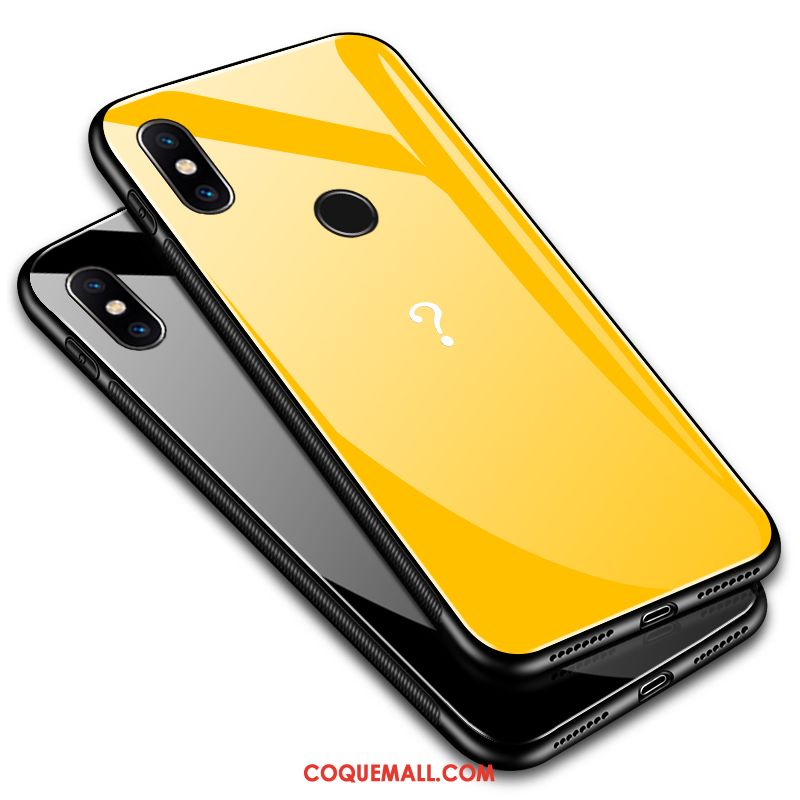 Étui Redmi Note 6 Pro Miroir Couleur Unie Téléphone Portable, Coque Redmi Note 6 Pro Protection Tout Compris Beige