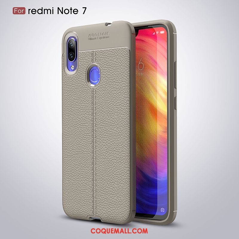 Étui Redmi Note 7 Fluide Doux Gris Téléphone Portable, Coque Redmi Note 7 Protection Tendance Beige