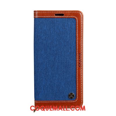 Étui Samsung Galaxy A10 Carte En Cuir Bleu, Coque Samsung Galaxy A10 Incassable Protection