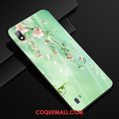 Étui Samsung Galaxy A10 Protection Tendance Fleur, Coque Samsung Galaxy A10 Étoile Vert