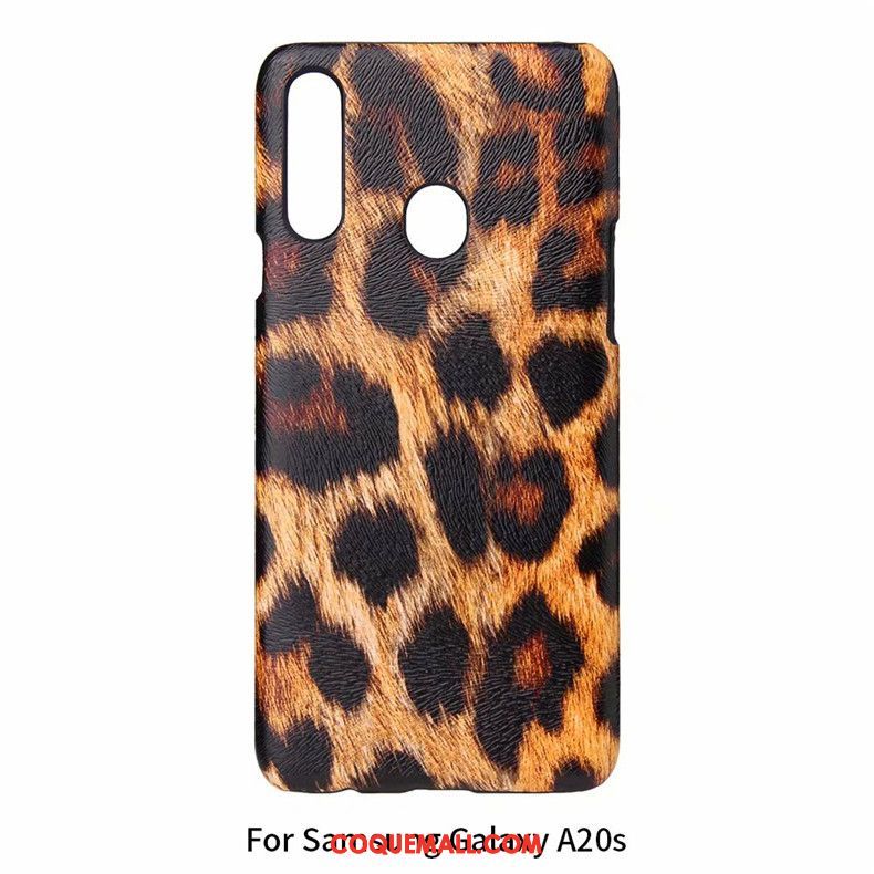 Étui Samsung Galaxy A20s Léopard Étoile Protection, Coque Samsung Galaxy A20s Difficile Délavé En Daim