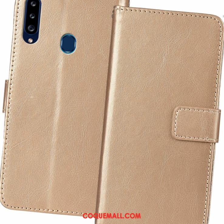 Étui Samsung Galaxy A20s Or Étoile Tout Compris, Coque Samsung Galaxy A20s Téléphone Portable Portefeuille