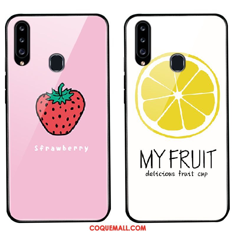 Étui Samsung Galaxy A20s Rose Silicone Incassable, Coque Samsung Galaxy A20s Téléphone Portable Charmant