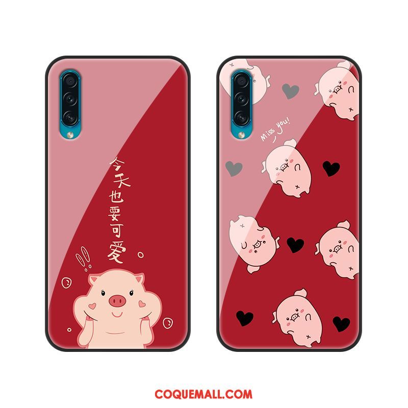 Étui Samsung Galaxy A30s Tout Compris Dessin Animé Léopard, Coque Samsung Galaxy A30s Incassable Verre