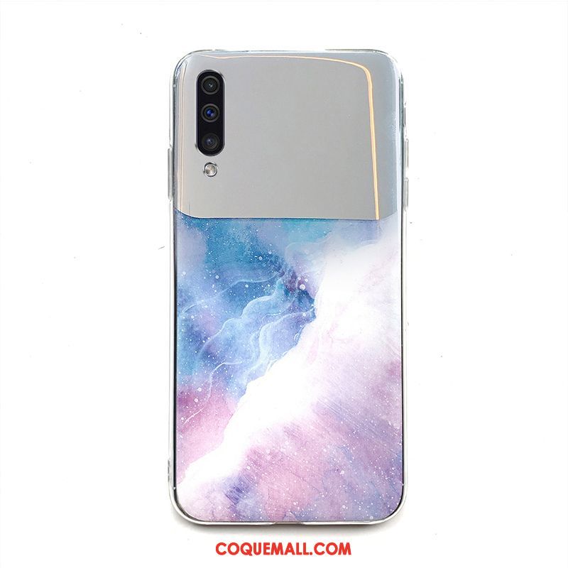 Étui Samsung Galaxy A30s Téléphone Portable Violet Simple, Coque Samsung Galaxy A30s Mode Étoile