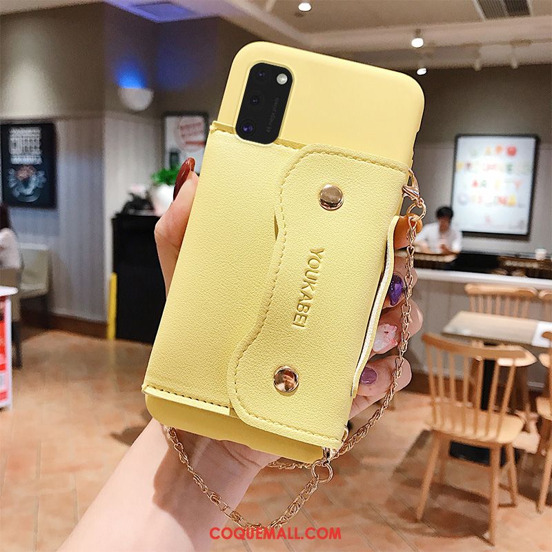 Étui Samsung Galaxy A41 Personnalité Créatif Jaune, Coque Samsung Galaxy A41 Simple Fluide Doux