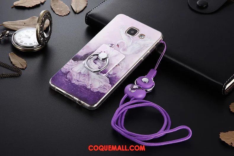 Étui Samsung Galaxy A5 2016 Membrane Étoile Téléphone Portable, Coque Samsung Galaxy A5 2016 Violet Tempérer