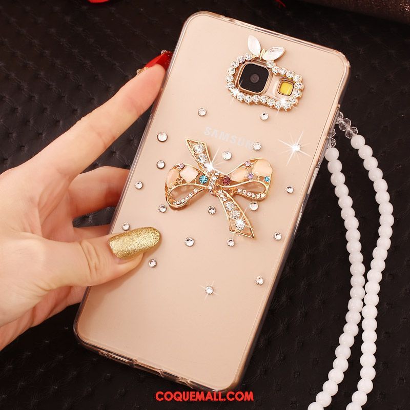 Étui Samsung Galaxy A5 2016 Étoile Téléphone Portable Papillon, Coque Samsung Galaxy A5 2016 Chaîne De Perles Gems