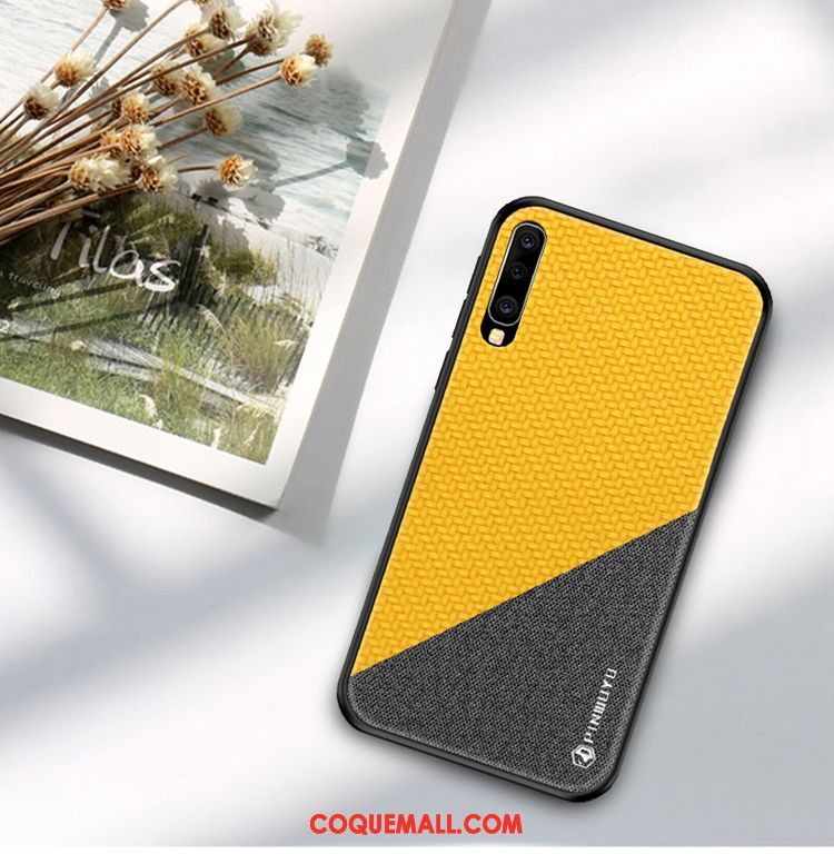 Étui Samsung Galaxy A50 Téléphone Portable Incassable Jaune, Coque Samsung Galaxy A50 Personnalité Tout Compris