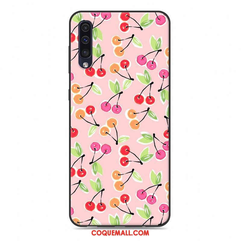 Étui Samsung Galaxy A50 Téléphone Portable Étoile Personnalité, Coque Samsung Galaxy A50 Fluide Doux Rose