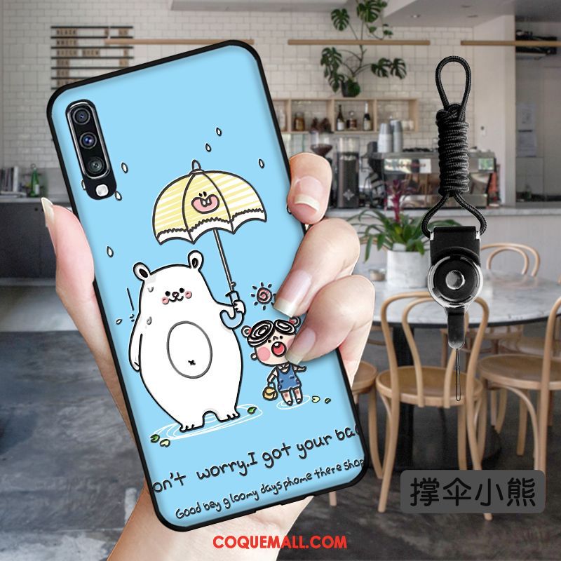 Étui Samsung Galaxy A50s Délavé En Daim Tout Compris Dessin Animé, Coque Samsung Galaxy A50s Charmant Gaufrage