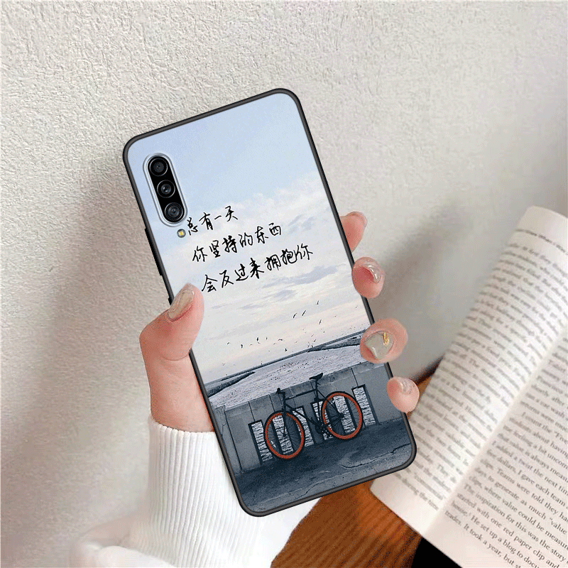 Étui Samsung Galaxy A50s Tout Compris Vintage Style Chinois, Coque Samsung Galaxy A50s Délavé En Daim Créatif