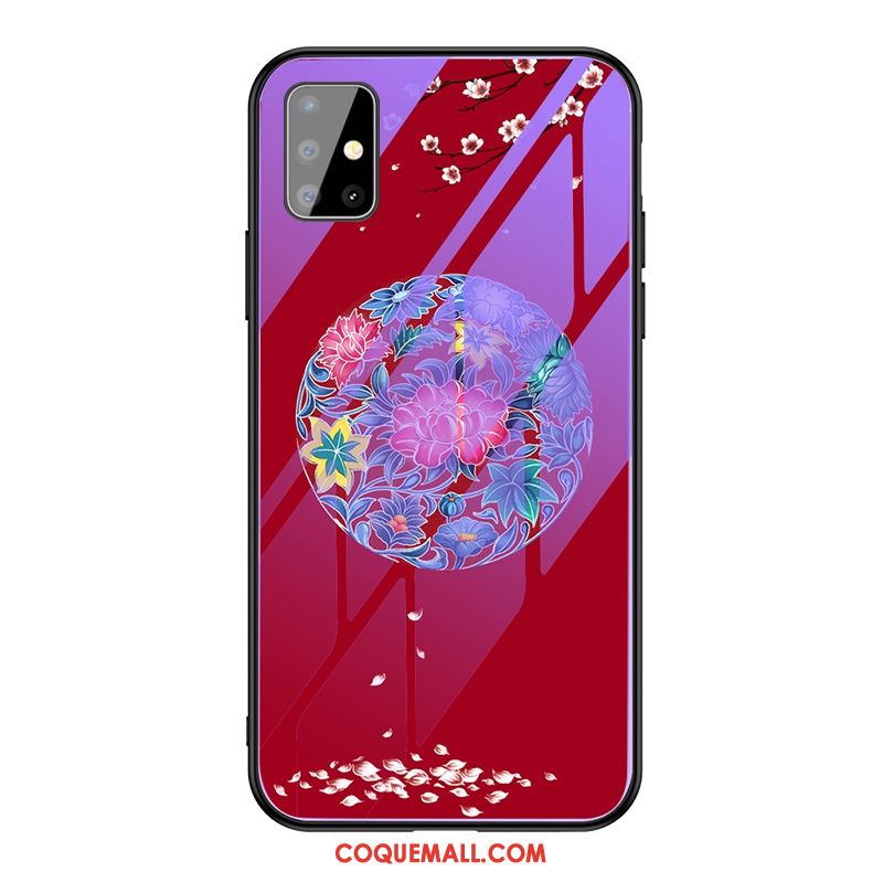 Étui Samsung Galaxy A51 Miroir Net Rouge Personnalité, Coque Samsung Galaxy A51 Verre Créatif