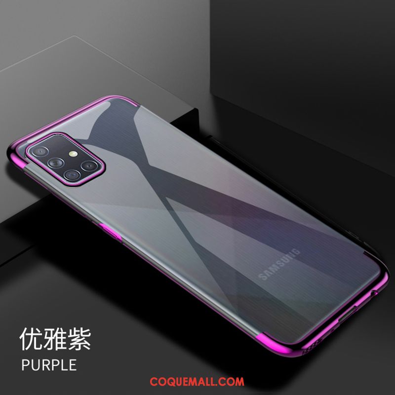 Étui Samsung Galaxy A51 Violet Très Mince Étoile, Coque Samsung Galaxy A51 Protection Incassable