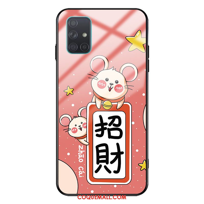 Étui Samsung Galaxy A51 Étoile Tout Compris Marque De Tendance, Coque Samsung Galaxy A51 Incassable Rose