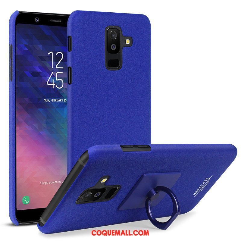 Étui Samsung Galaxy A6 Protection Étoile Bleu, Coque Samsung Galaxy A6 Créatif Anneau