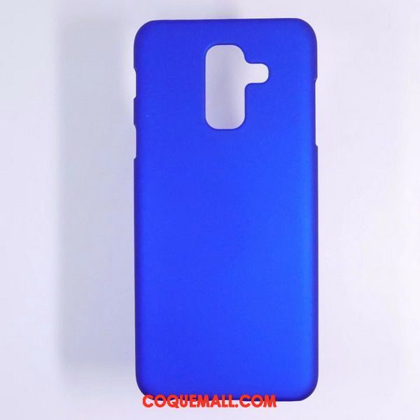 Étui Samsung Galaxy A6+ Étoile Protection Bleu, Coque Samsung Galaxy A6+ Difficile Délavé En Daim