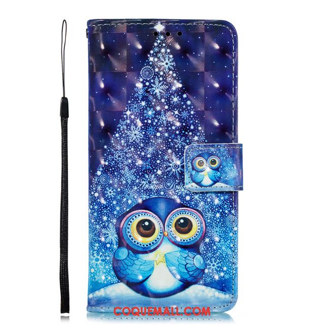 Étui Samsung Galaxy A60 Bleu Téléphone Portable Étoile, Coque Samsung Galaxy A60 Incassable Clamshell