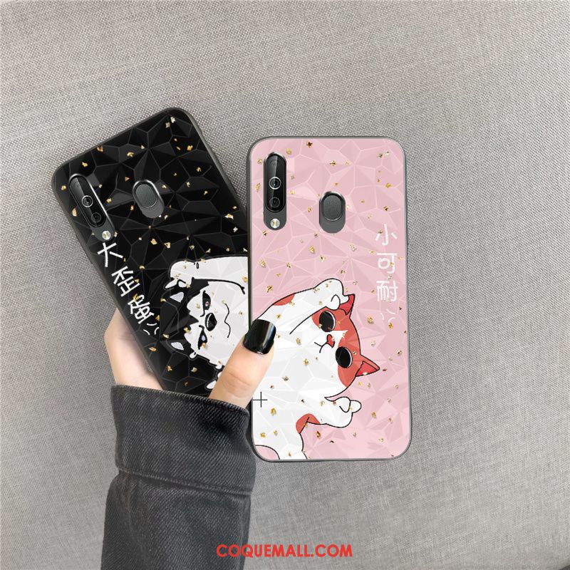 Étui Samsung Galaxy A60 Téléphone Portable Rose Dessin Animé, Coque Samsung Galaxy A60 Tendance Losange