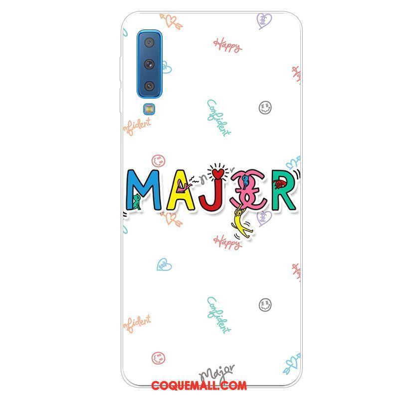 Étui Samsung Galaxy A7 2018 Dessin Animé Fluide Doux Tout Compris, Coque Samsung Galaxy A7 2018 Étoile Silicone