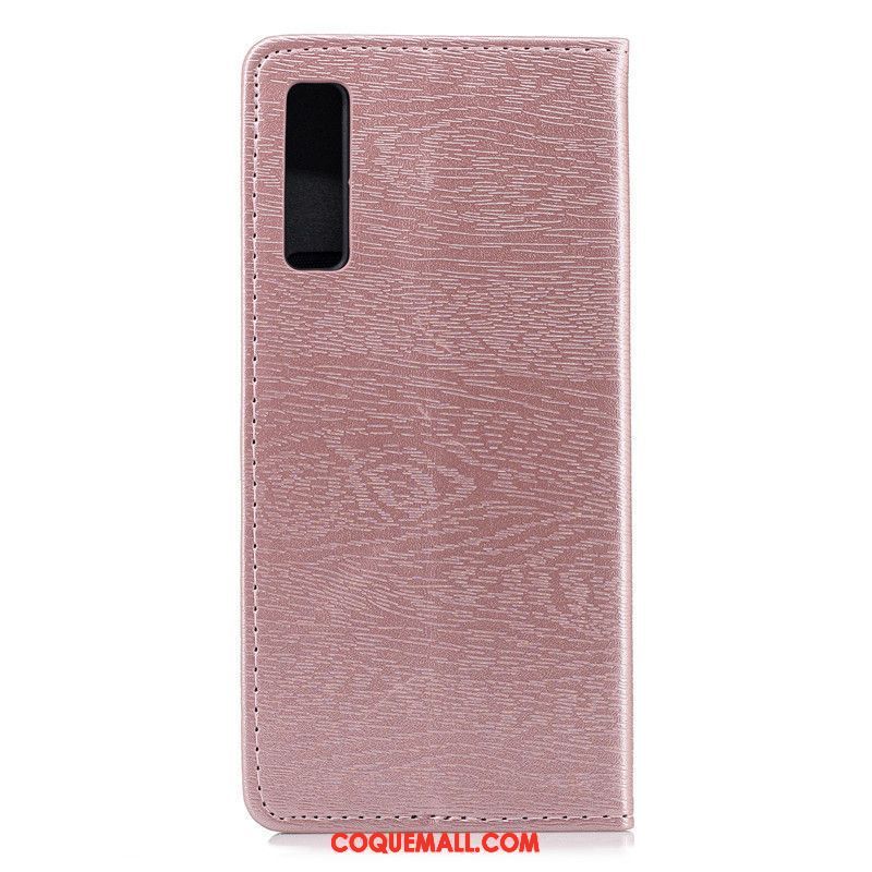 Étui Samsung Galaxy A7 2018 Or Rose Étui En Cuir Protection, Coque Samsung Galaxy A7 2018 Étoile Portefeuille