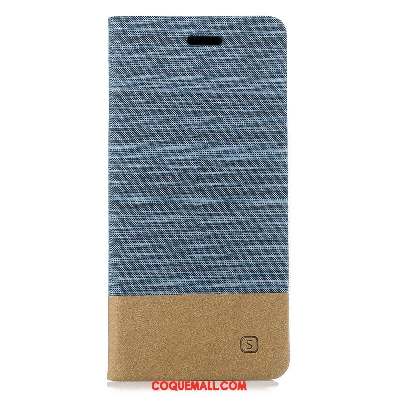 Étui Samsung Galaxy A7 2018 Étui En Cuir Fluide Doux Bleu Clair, Coque Samsung Galaxy A7 2018 Protection Clair