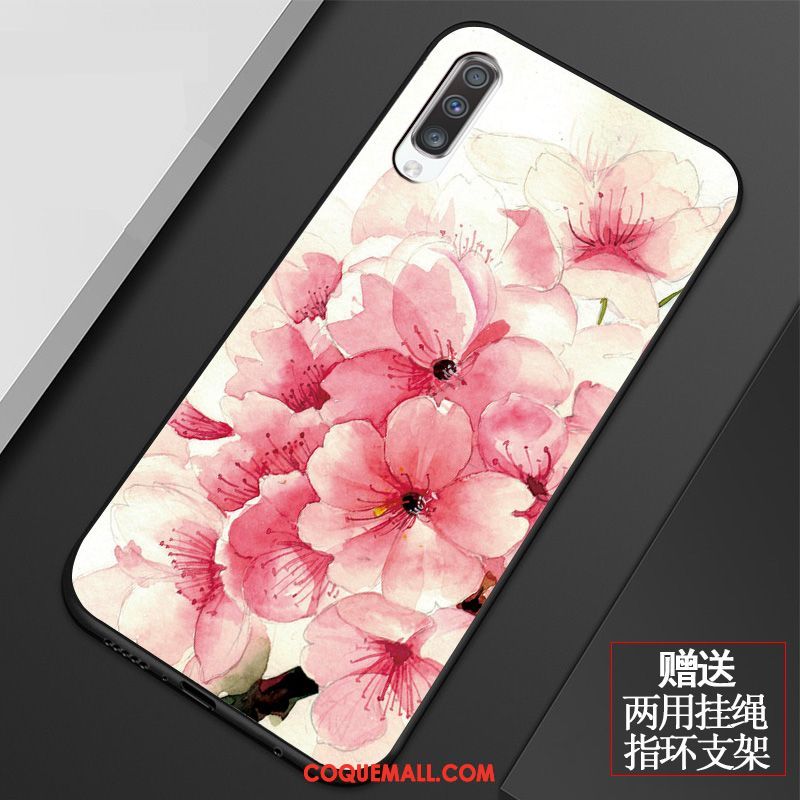 Étui Samsung Galaxy A70 Frais Silicone Tout Compris, Coque Samsung Galaxy A70 Vintage Art