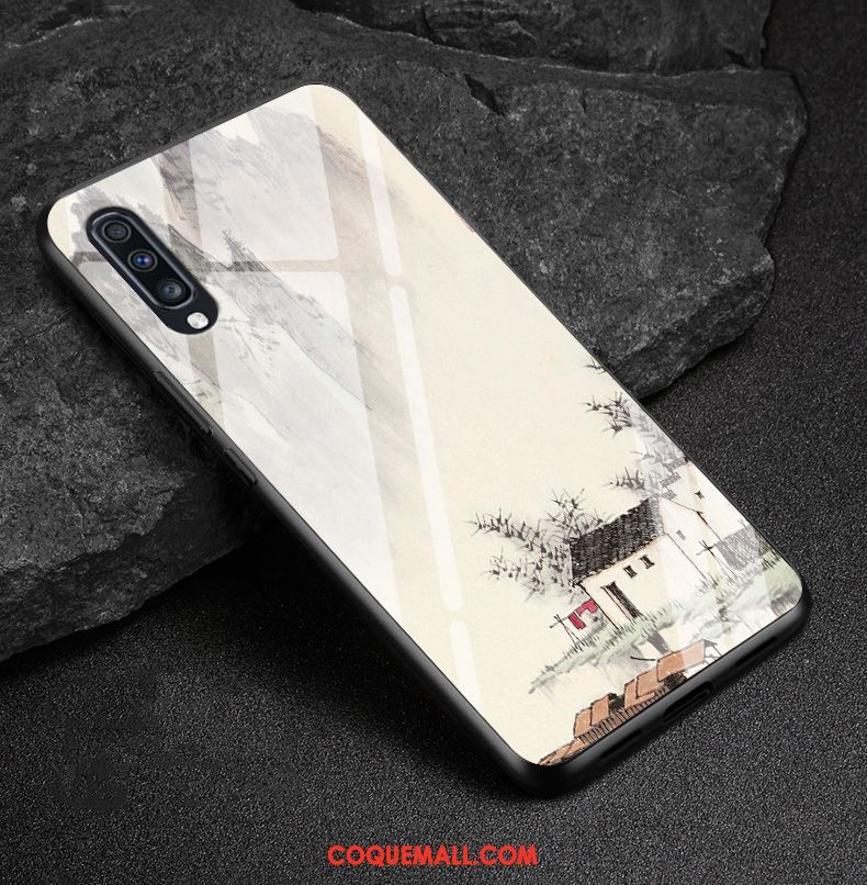 Étui Samsung Galaxy A70 Protection Tout Compris Blanc, Coque Samsung Galaxy A70 Étoile Incassable