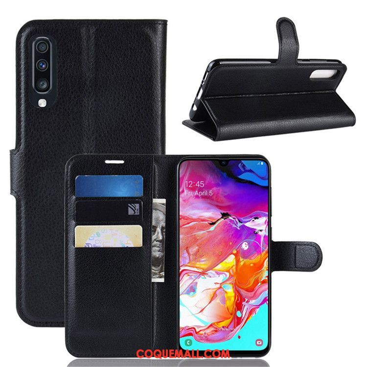 Étui Samsung Galaxy A70 Téléphone Portable Protection En Cuir, Coque Samsung Galaxy A70 Étoile Portefeuille