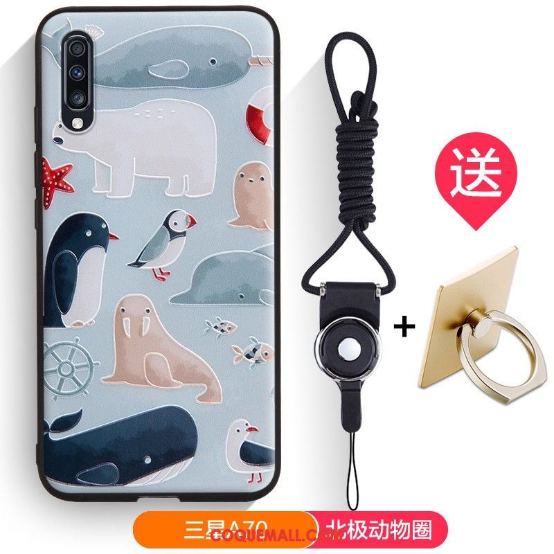 Étui Samsung Galaxy A70 Étoile Téléphone Portable Fluide Doux, Coque Samsung Galaxy A70 Gaufrage Dessin Animé