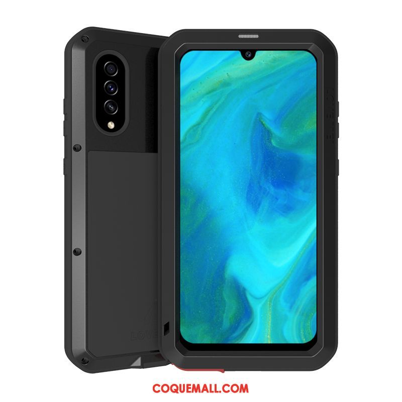 Étui Samsung Galaxy A70s Border Téléphone Portable Protection, Coque Samsung Galaxy A70s Trois Défenses Métal